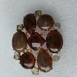 Tortoise shell toned brooch